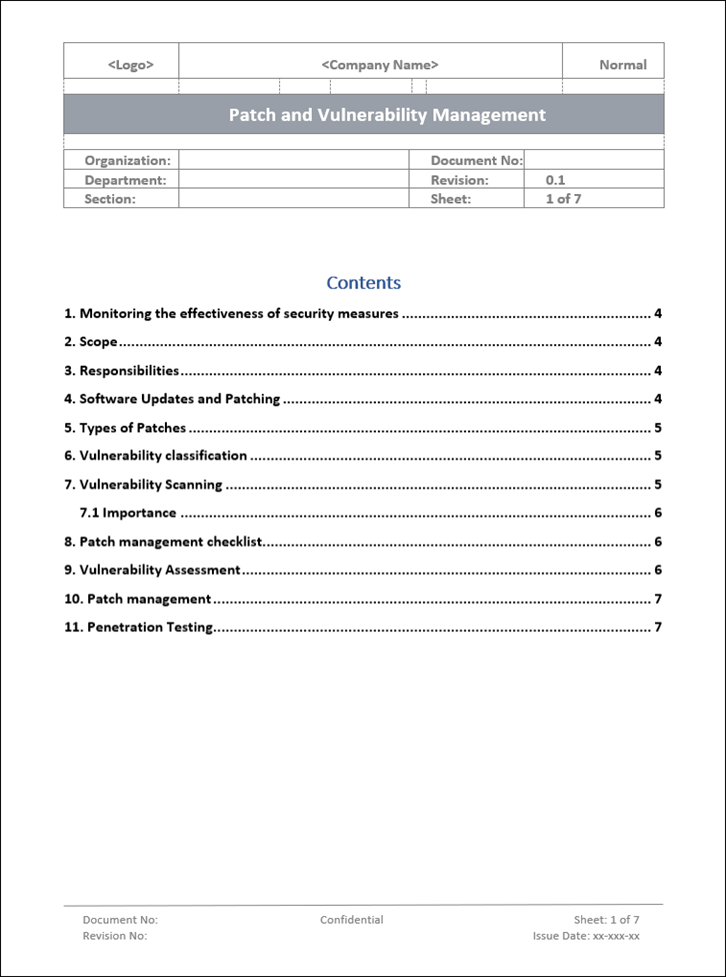 Patch and vulnerability management- ISO27001 – ISO Templates and ...