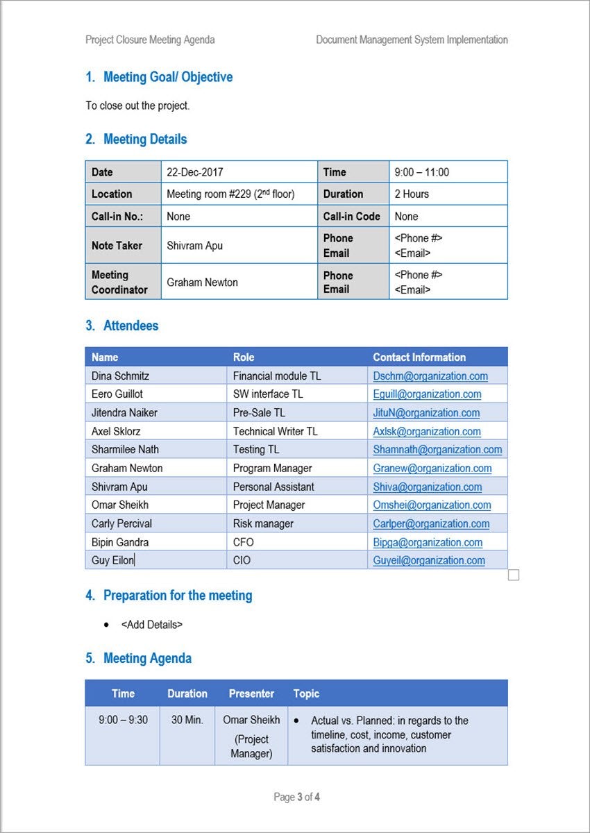 Meeting Templates (21 Templates)