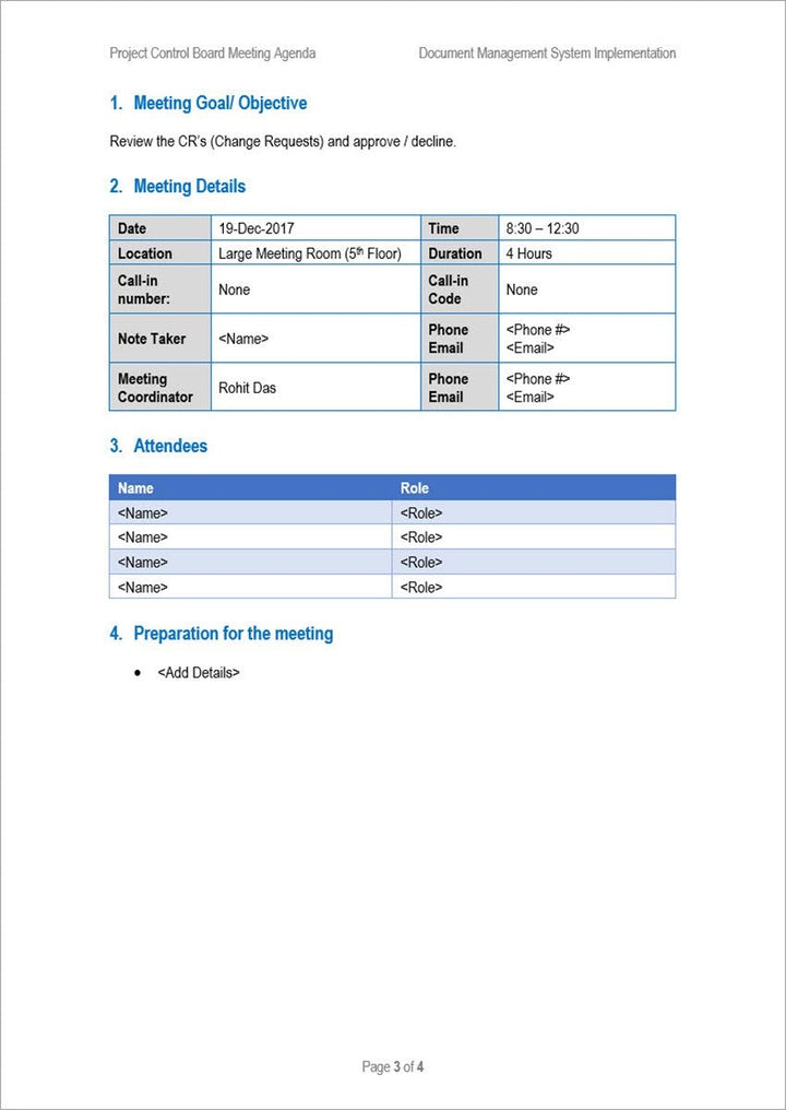 Meeting Templates (21 Templates)