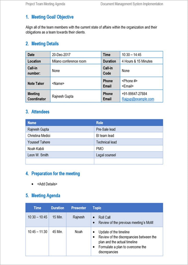 Meeting Templates (21 Templates)