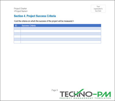 Project Success Criteria