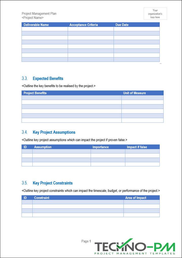 procurement management plan template