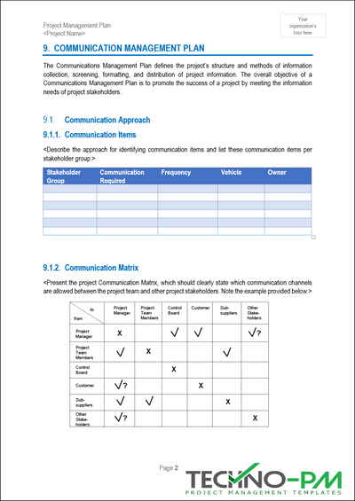 Communication Management Plan