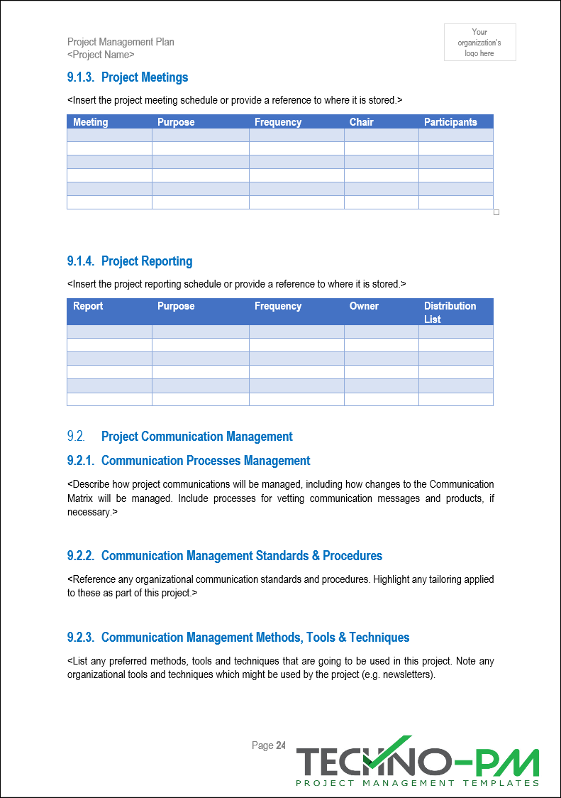 Project Meetings Template