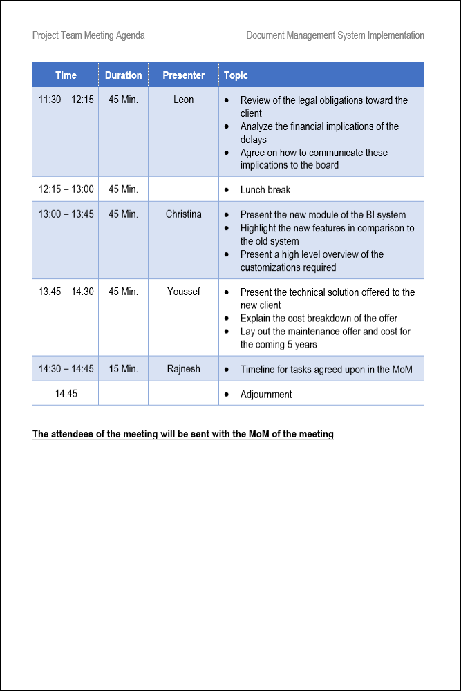 Meeting Templates (21 Templates)