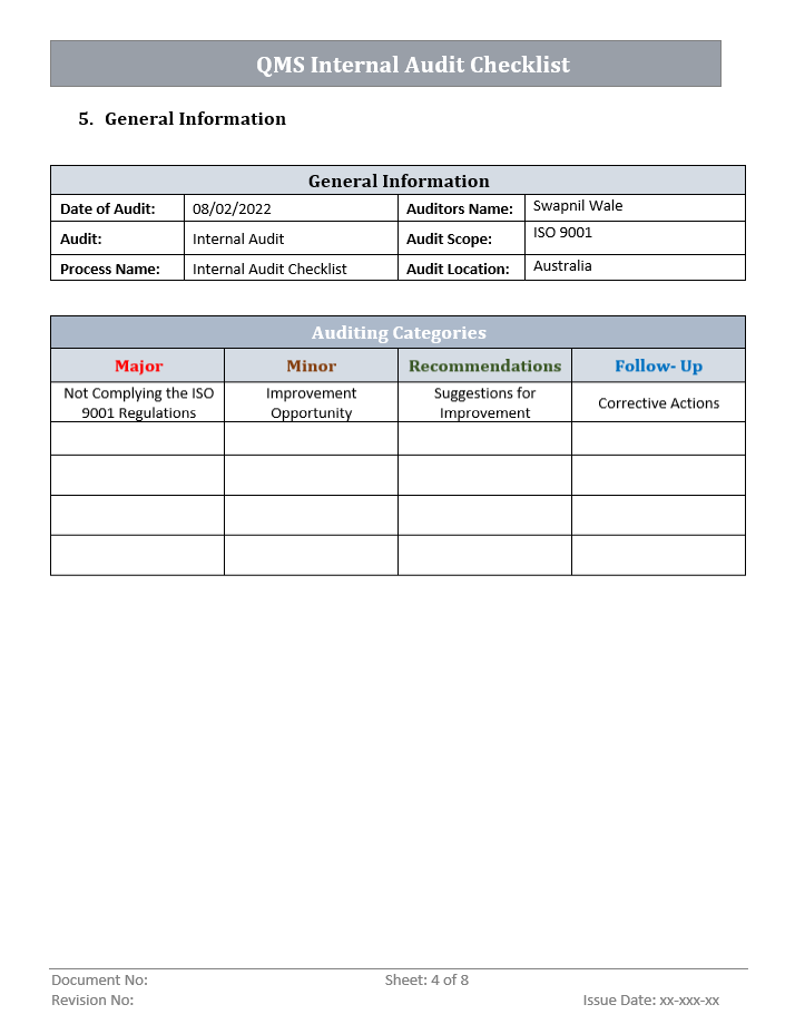 Qms Internal Audit Report.pdf QMS Internal Audit Bundle – ISO Templates and Documents Download
