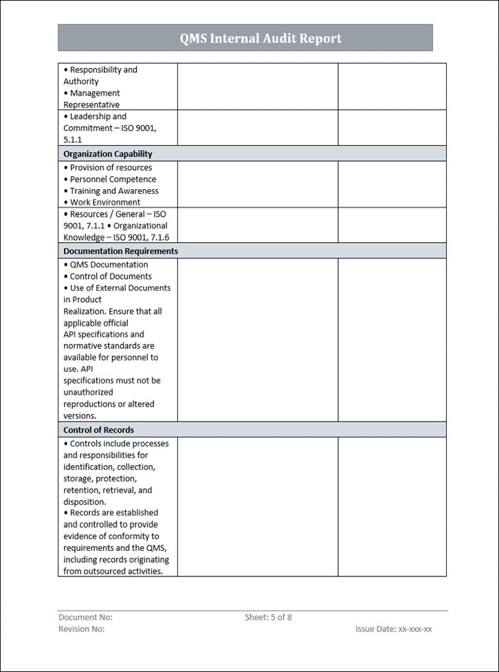 Qms Internal Audit Report.pdf QMS Internal Audit Report | QMS Internal Audit Report Word Template ...