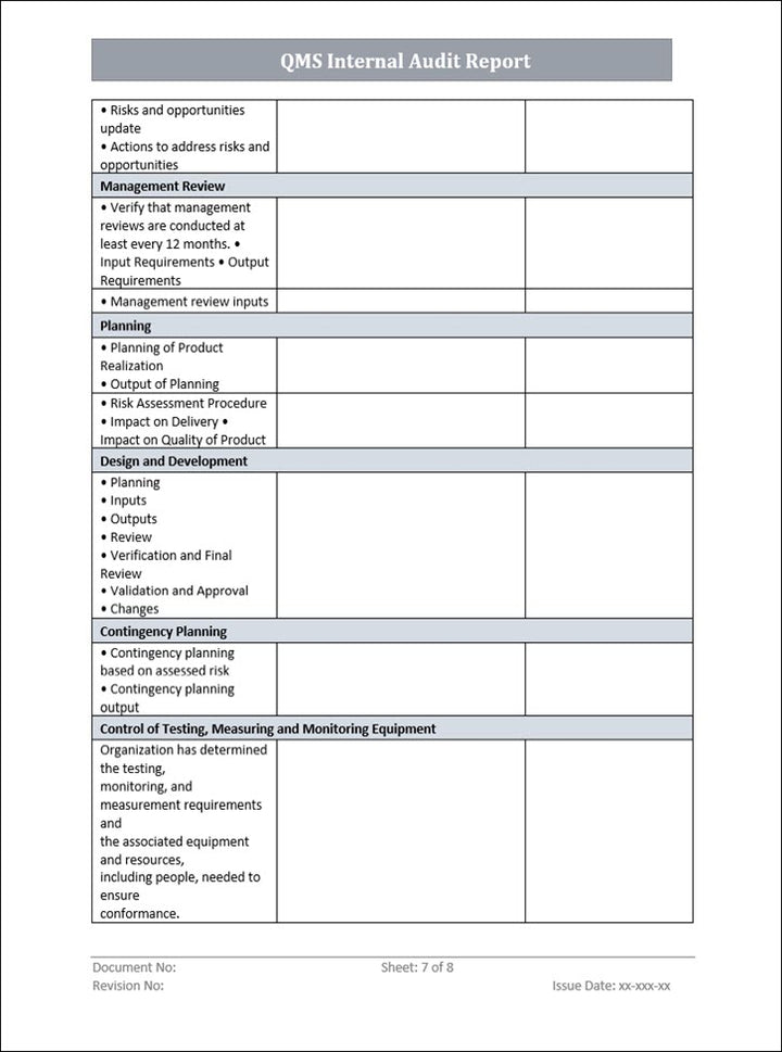 Internal Audit Report Word Template