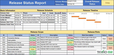 Release Status Report Template