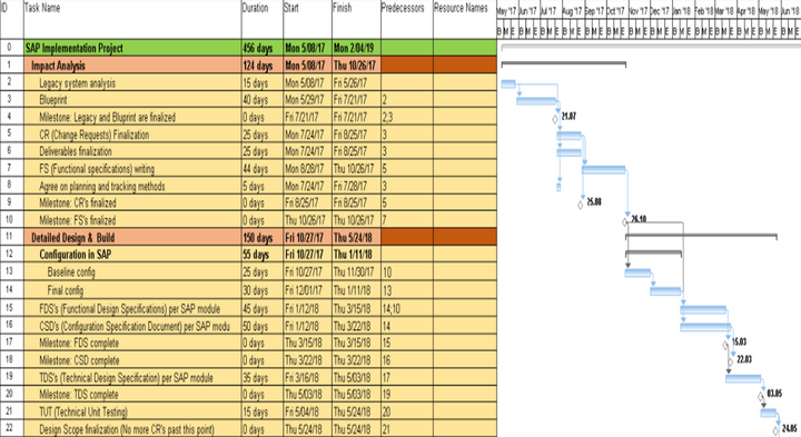 SAP Implementation Project Plan