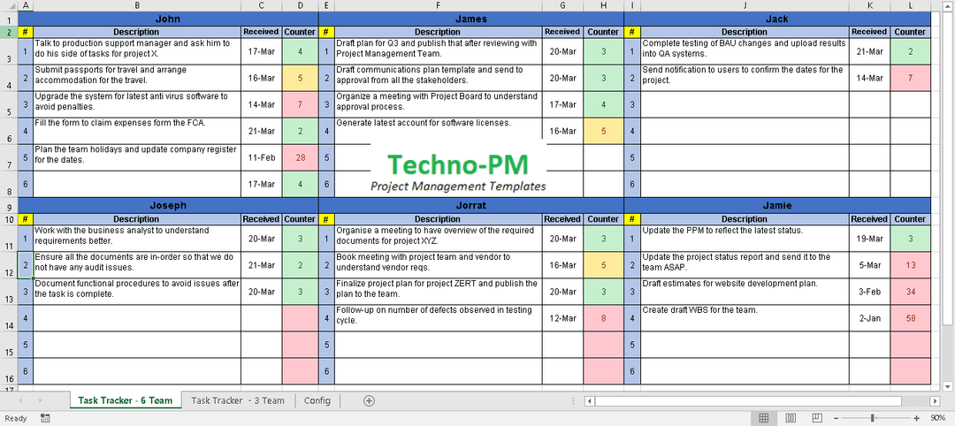 Simple Task Manager Excel 