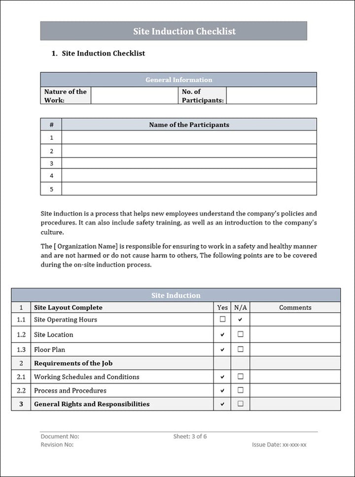 QMS Site Induction