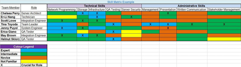 Skill Matrix Template Excel