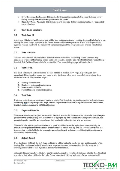 Test Case Word Template