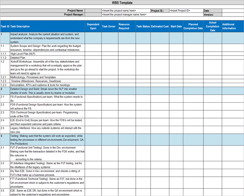 WBS Excel Template Download ISO Templates and Documents Download WBS Excel Template Download ISO Templates and Documents Download