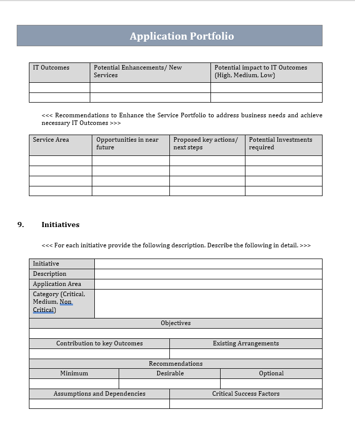 Application Portfolio Template ISO Templates and Documents Download