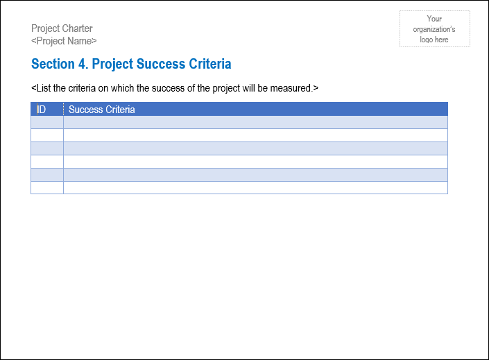 project charter, project charter template, project charter word template