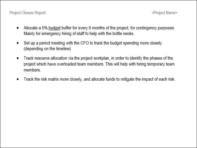 project closure report word template, Project closure