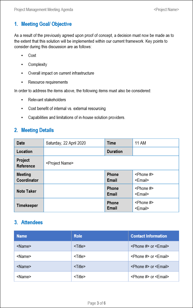 Meeting Templates (21 Templates)