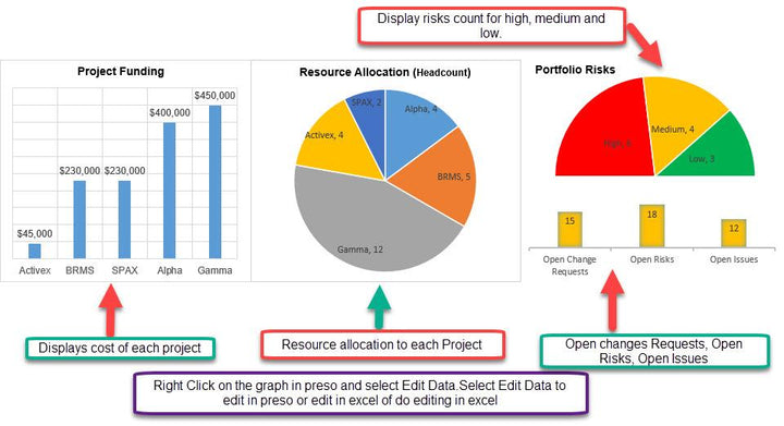 Project Portfolio Dashboard, portfolio management dashboard, portfolio management