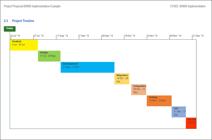 Project Proposal BRMS Implementation Template, Project proposal