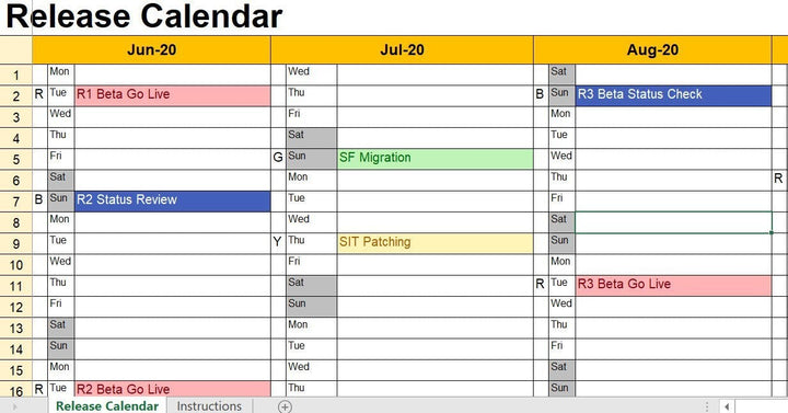 Release Calendar