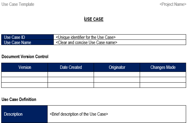 use case template word, Use Case Template, Use case